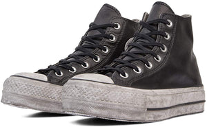 CONVERSE 562908C CHUCK TAYLOR ALL STAR LEATHER SMOKE PLATFORM HIGH TOP