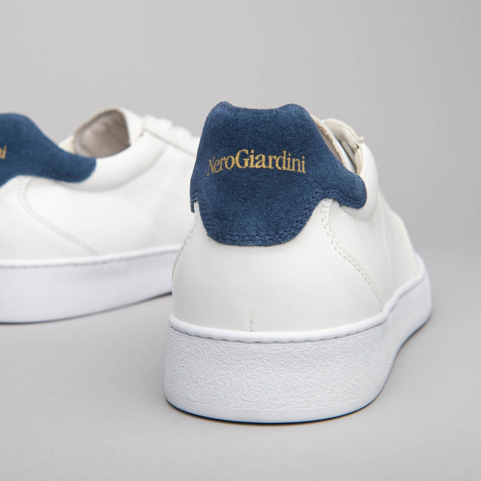 NERO GIARDINI E001562U PELLE/CAMOSCIO BIANCO