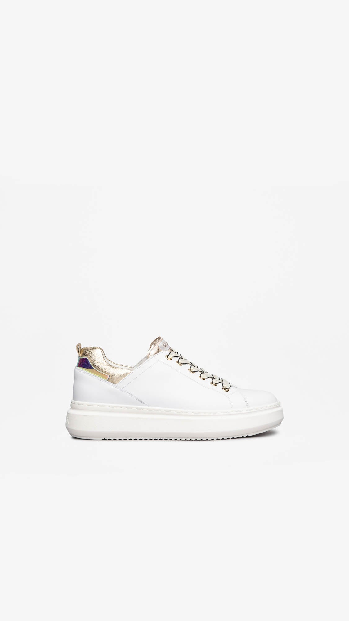 NERO GIARDINI E115261D SNEAKERS DONNA IN PELLE BIANCA