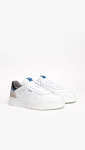 NERO GIARDINI E202420U SNEAKERS UOMO IN PELLE E CAMOSCIO BIANCO