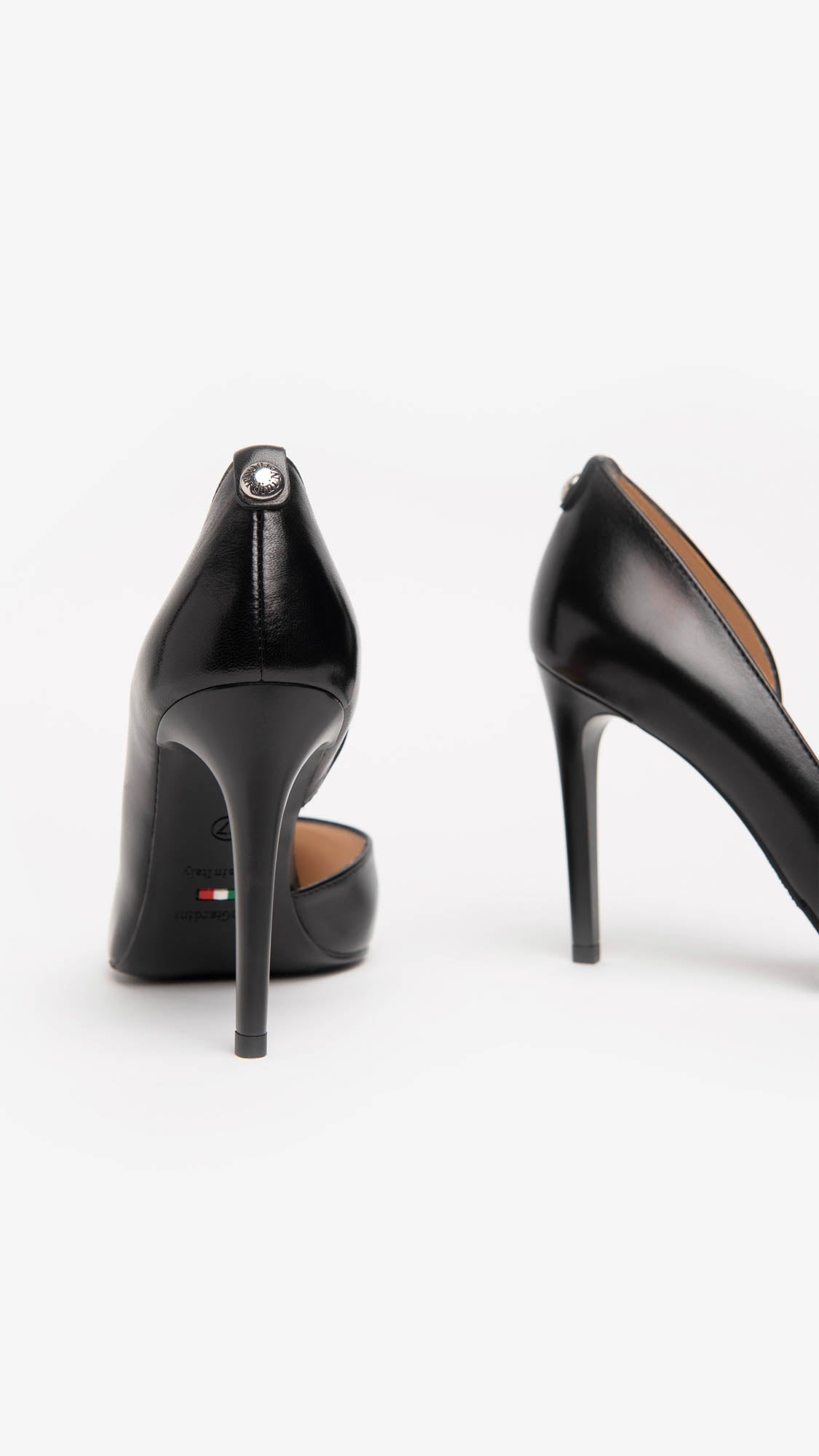 NERO GIARDINI E218331DE DECOLLETE DONNA IN PELLE NERA