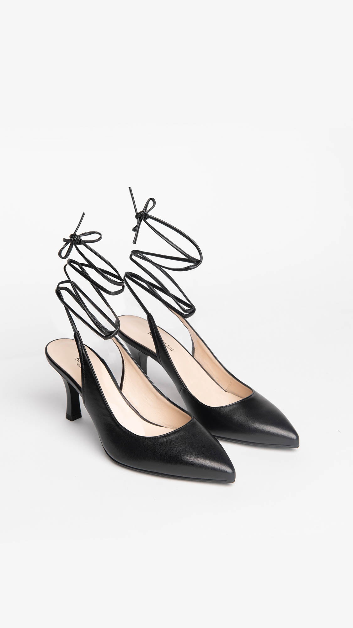 NERO GIARDINI E218343DE DECOLLETE DONNA IN PELLE NERA
