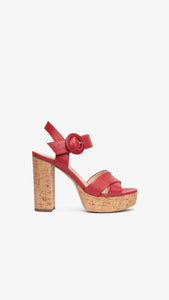 NERO GIARDINI E218631D SANDALI DONNA IN PELLE PAPAVERO