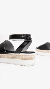 NERO GIARDINI E218830D SANDALI DONNA IN PELLE NERO