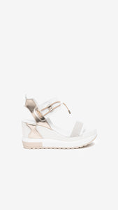 NERO GIARDINI E219045D SANDALI DONNA IN PELLE BIANCO