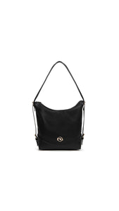 NERO GIARDINI E 242000D BORSA HOBO DA DONNA IN MATERIALE TECNICO NERO