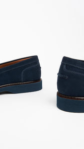 NERO GIARDINI E302790UE MOCASSINI IN CAMOSCIO BLU