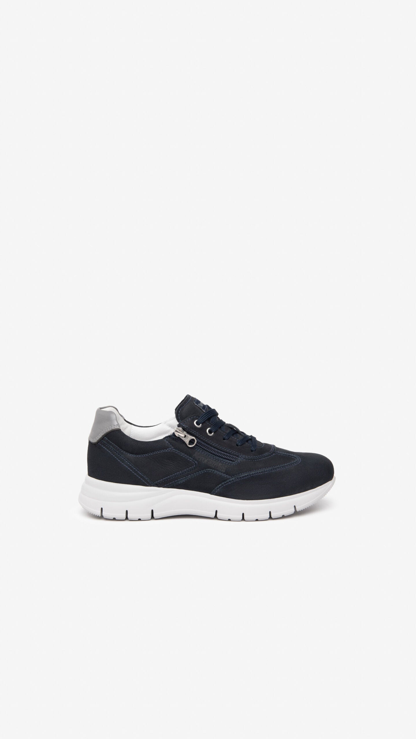 NERO GIARDINI E302811U SNEAKERS IN CAMOSCIO NAVY