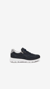 NERO GIARDINI E302811U SNEAKERS IN CAMOSCIO NAVY