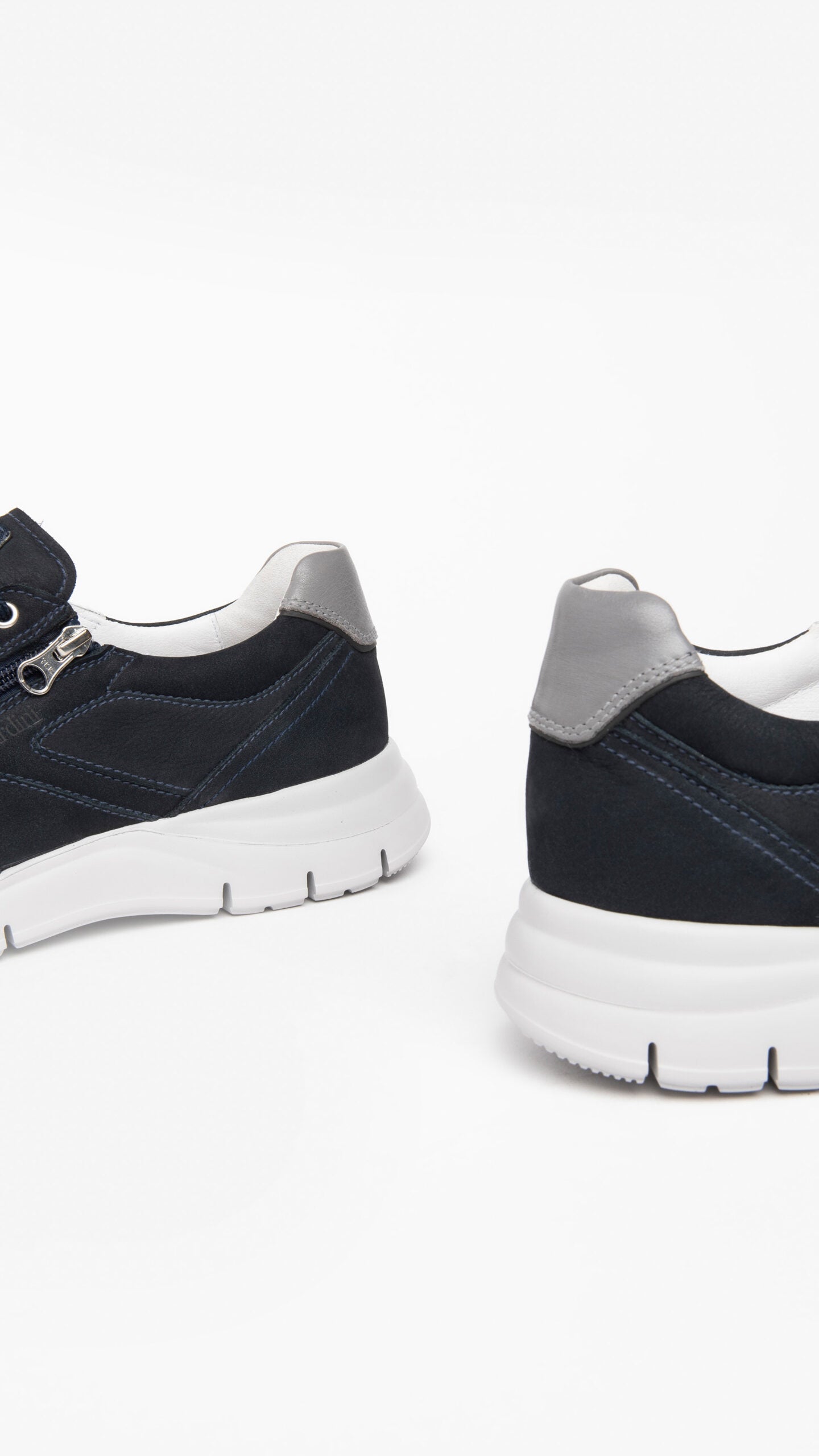 NERO GIARDINI E302811U SNEAKERS IN CAMOSCIO NAVY