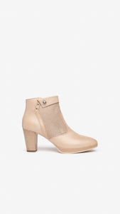 NERO GIARDINI E306230D TRONCHETTI IN PELLE CHAMPAGNE