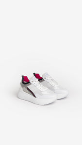 NERO GIARDINI E306384D SNEAKERS IN PELLE E CAMOSCIO BIANCO