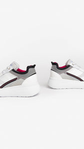 NERO GIARDINI E306384D SNEAKERS IN PELLE E CAMOSCIO BIANCO