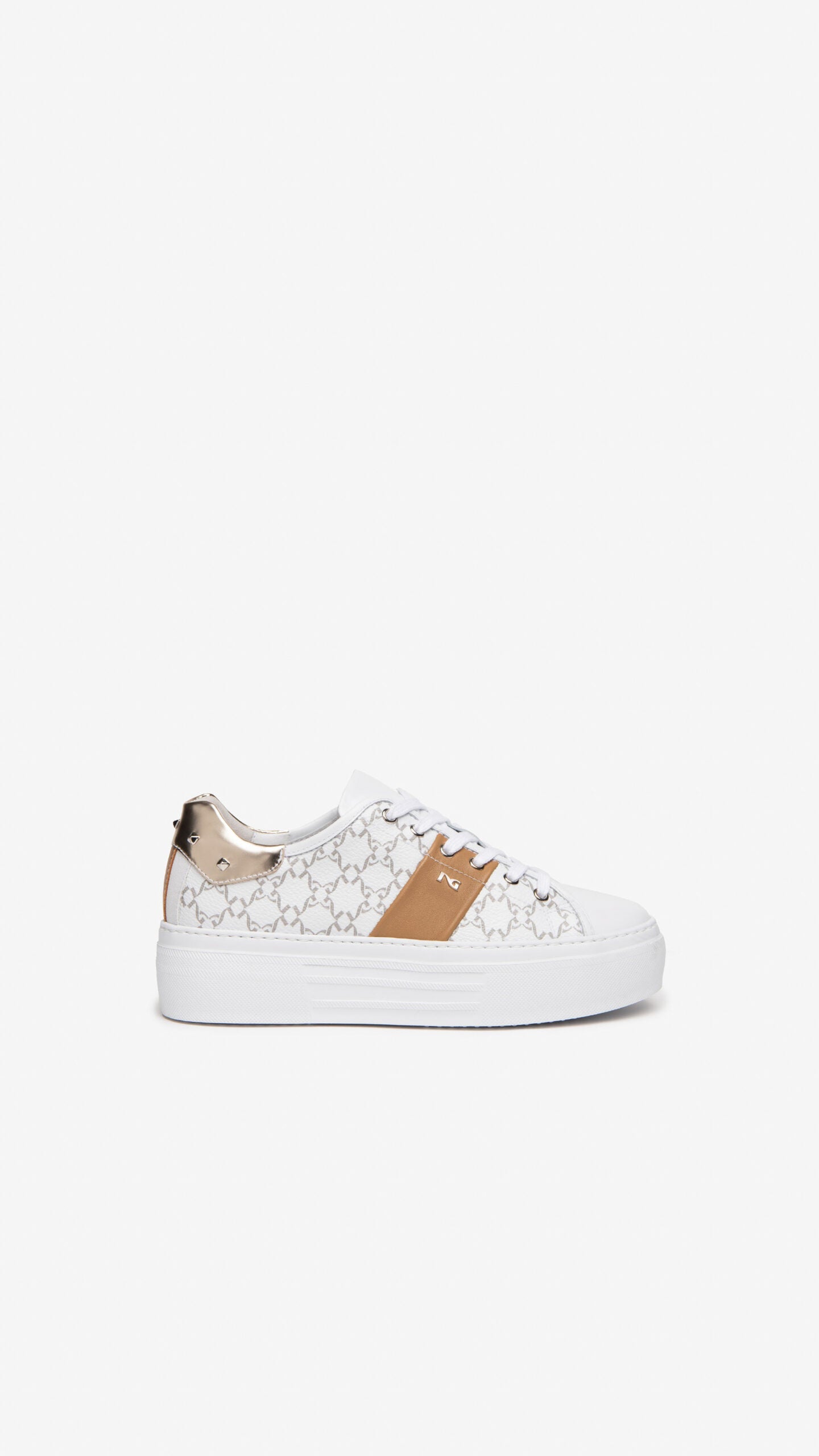 NERO GIARDINI E306531D SNEAKERS IN PELLE BIANCO