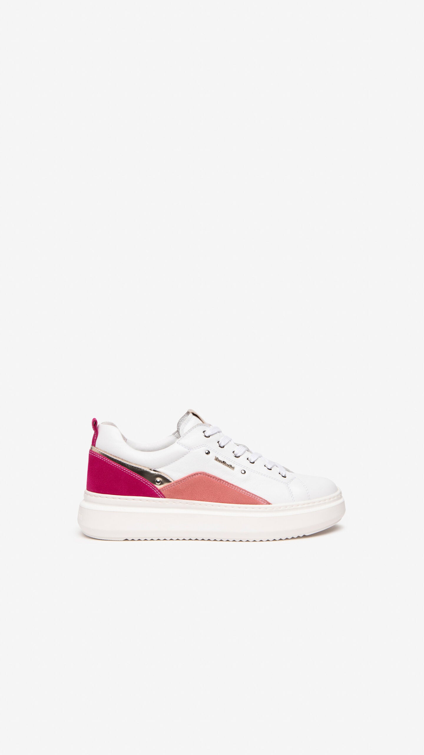 NERO GIARDINI E306553D SNEAKERS IN PELLE E CAMOSCIO BIANCO