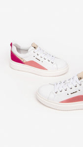 NERO GIARDINI E306553D SNEAKERS IN PELLE E CAMOSCIO BIANCO