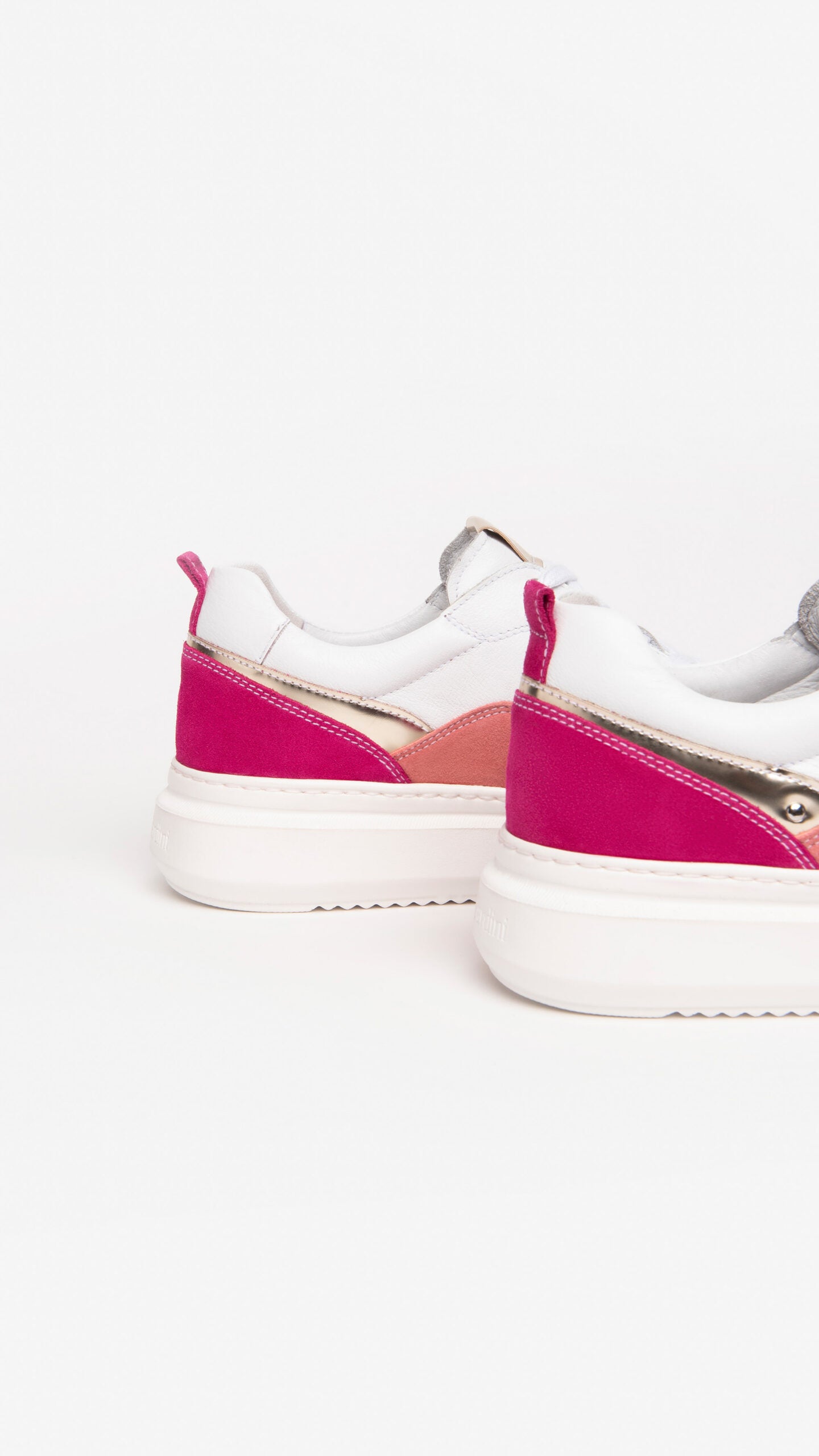 NERO GIARDINI E306553D SNEAKERS IN PELLE E CAMOSCIO BIANCO