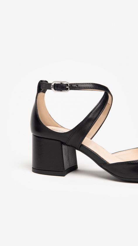 NERO GIARDINI E307015DE DECOLLETE DONNA IN PELLE NERO