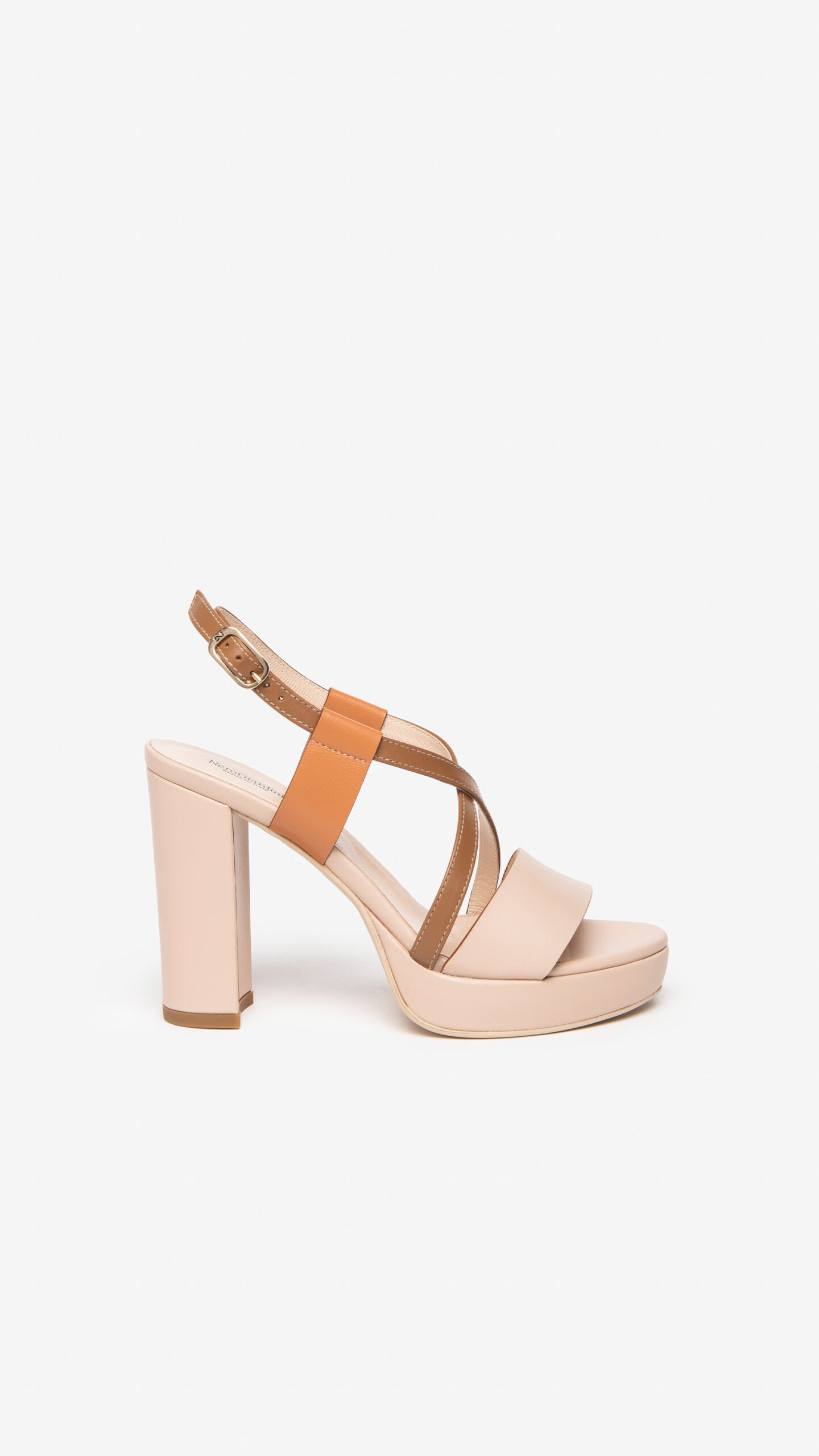 NERO GIARDINI E307542D SANDALI DONNA IN PELLE CIPRIA