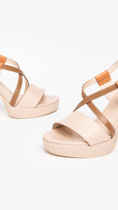 NERO GIARDINI E307542D SANDALI DONNA IN PELLE CIPRIA