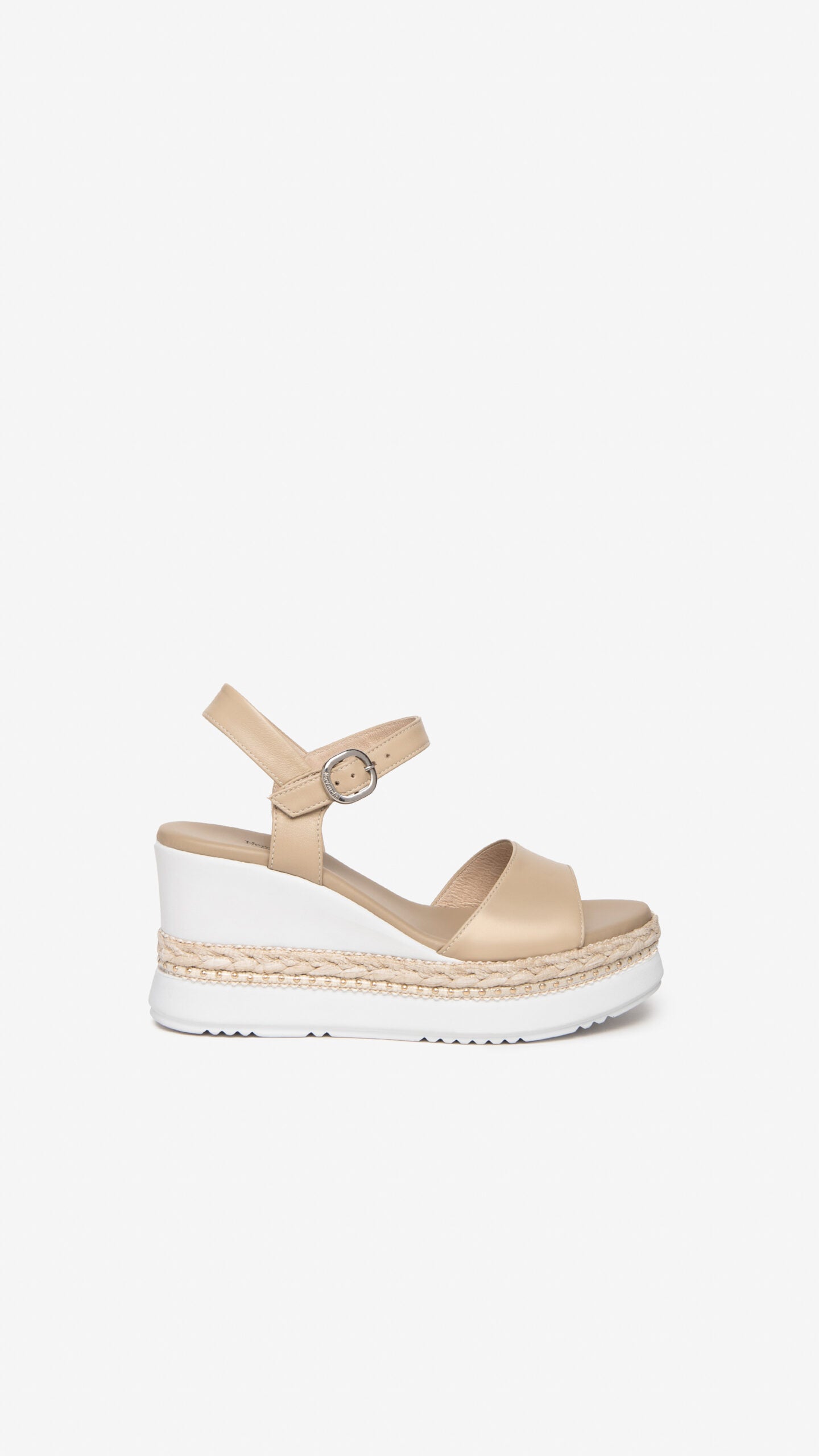 NERO GIARDINI E307690D SANDALI DONNA IN PELLE LINO