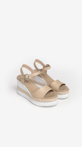 NERO GIARDINI E307690D SANDALI DONNA IN PELLE LINO
