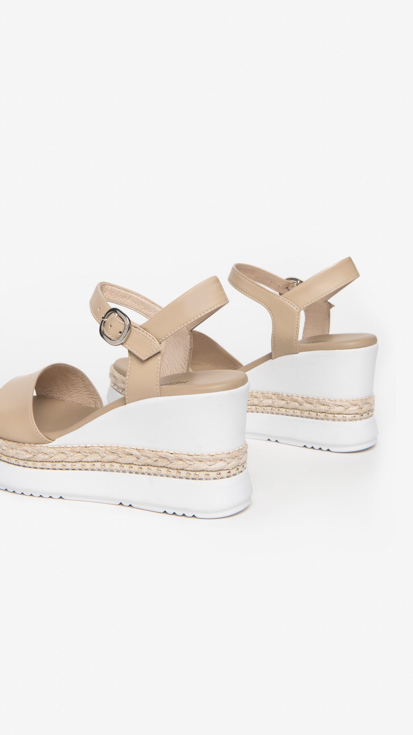 NERO GIARDINI E307690D SANDALI DONNA IN PELLE LINO