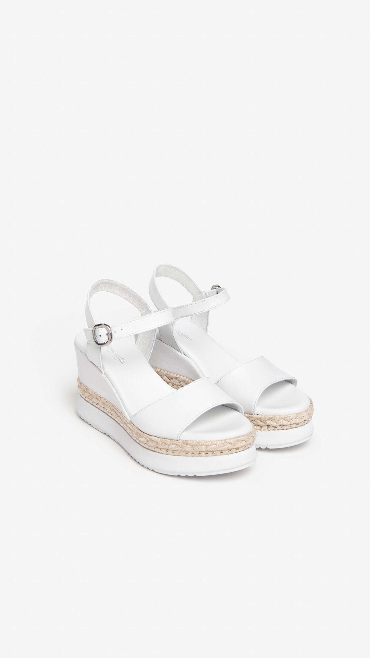 NERO GIARDINI E307690D SANDALI DONNA IN PELLE BIANCO