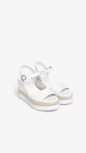 NERO GIARDINI E307690D SANDALI DONNA IN PELLE BIANCO