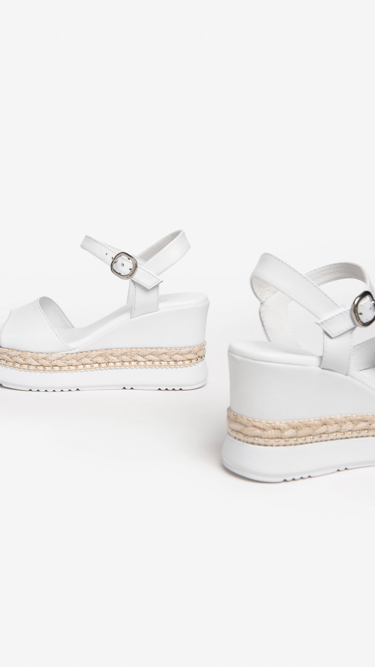 NERO GIARDINI E307690D SANDALI DONNA IN PELLE BIANCO