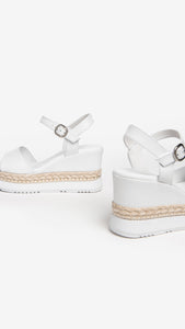 NERO GIARDINI E307690D SANDALI DONNA IN PELLE BIANCO