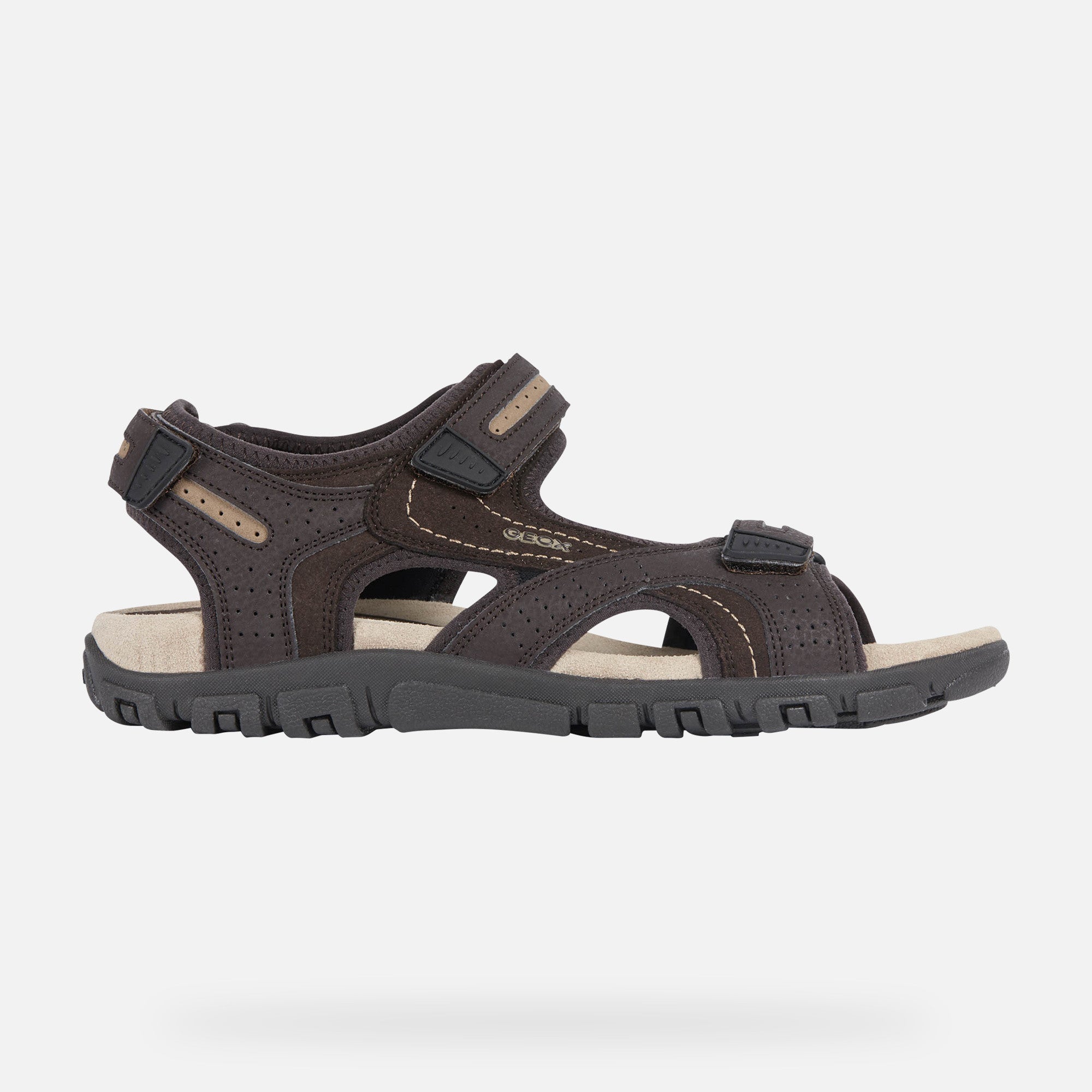 GEOX U8224D 050AU SANDALO STRADA UOMO MARRONE/BEIGE