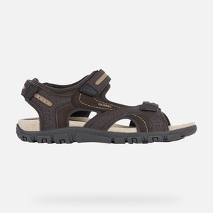 GEOX U8224D 050AU SANDALO STRADA UOMO MARRONE/BEIGE