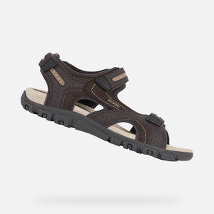 GEOX U8224D 050AU SANDALO STRADA UOMO MARRONE/BEIGE