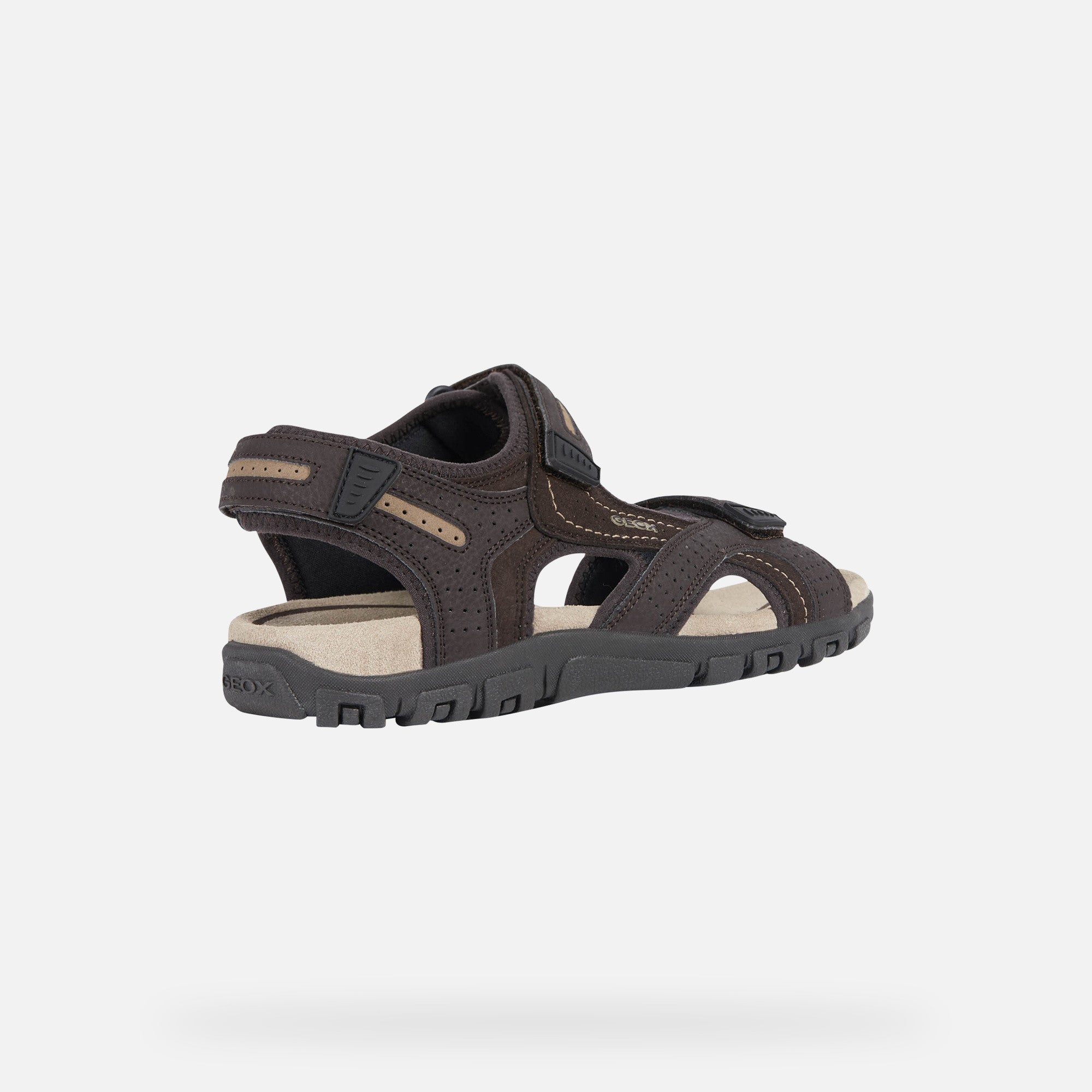 GEOX U8224D 050AU SANDALO STRADA UOMO MARRONE/BEIGE