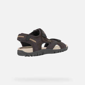 GEOX U8224D 050AU SANDALO STRADA UOMO MARRONE/BEIGE