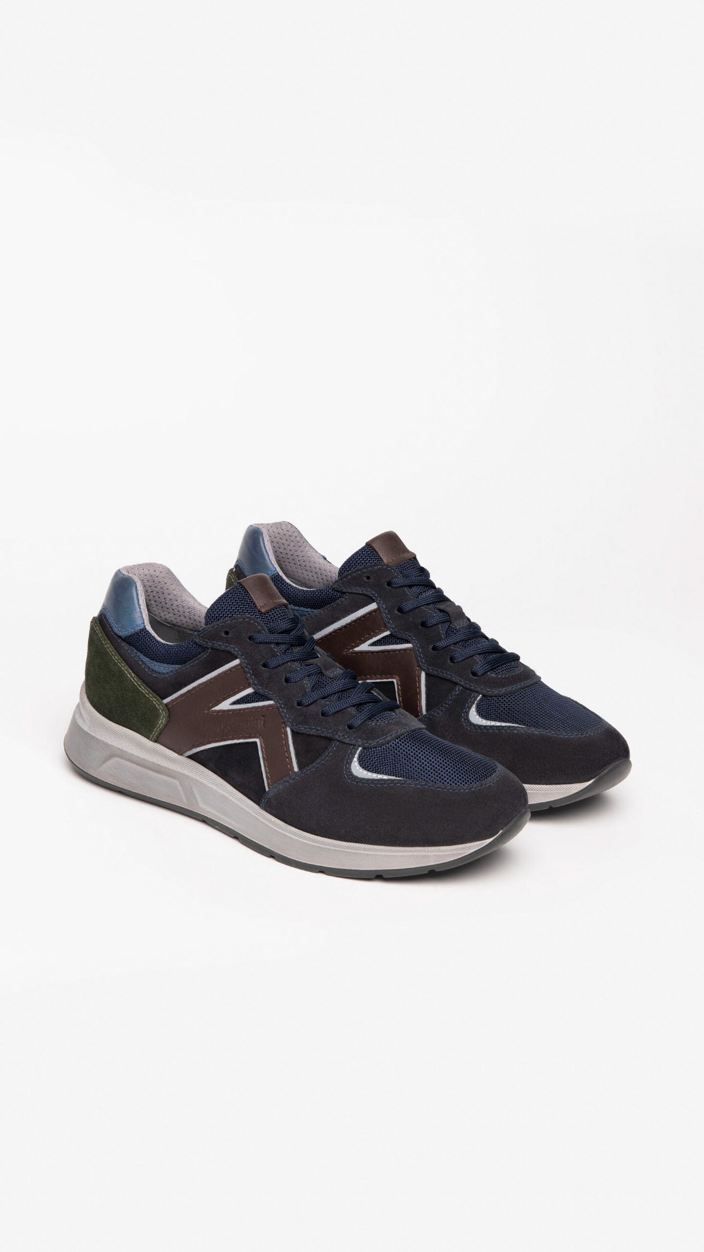 Nero Giardini I202547U Sneakers uomo in camoscio blù