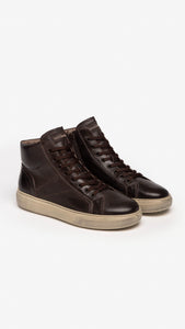 Nero Giardini I202581U Sneakers alte uomo in pelle caffè