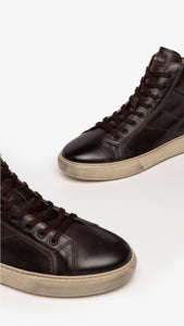 Nero Giardini I202581U Sneakers alte uomo in pelle caffè