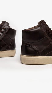 Nero Giardini I202581U Sneakers alte uomo in pelle caffè