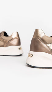 Nero Giardini I205241D Sneakers donna in pelle e camoscio brown