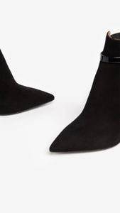 Nero Giardini I205571DE Tronchetti donna in camoscio e vernice nera
