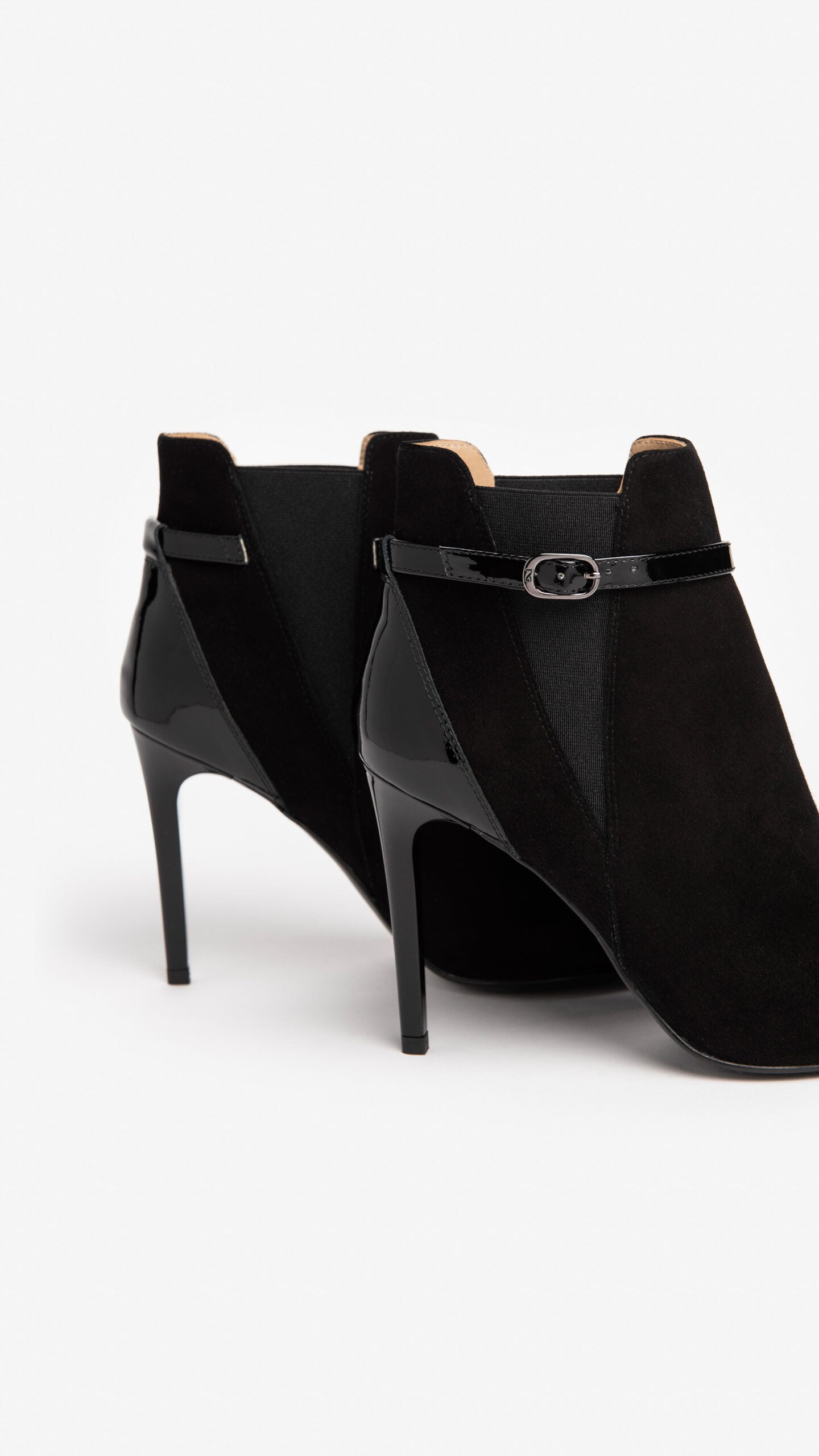 Nero Giardini I205571DE Tronchetti donna in camoscio e vernice nera