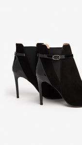 Nero Giardini I205571DE Tronchetti donna in camoscio e vernice nera