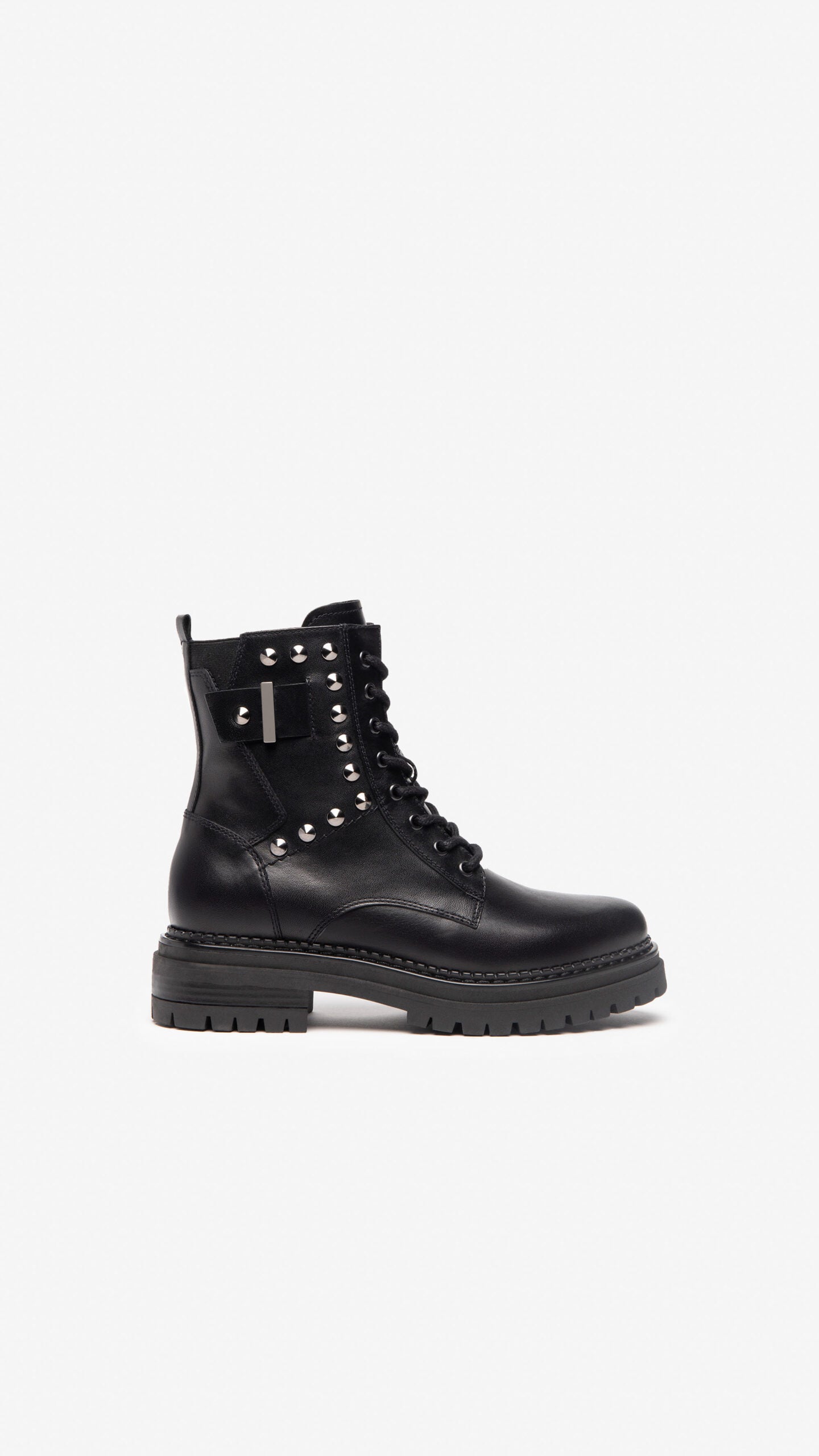 Nero Giardini I205895D Anfibi donna in pelle nera