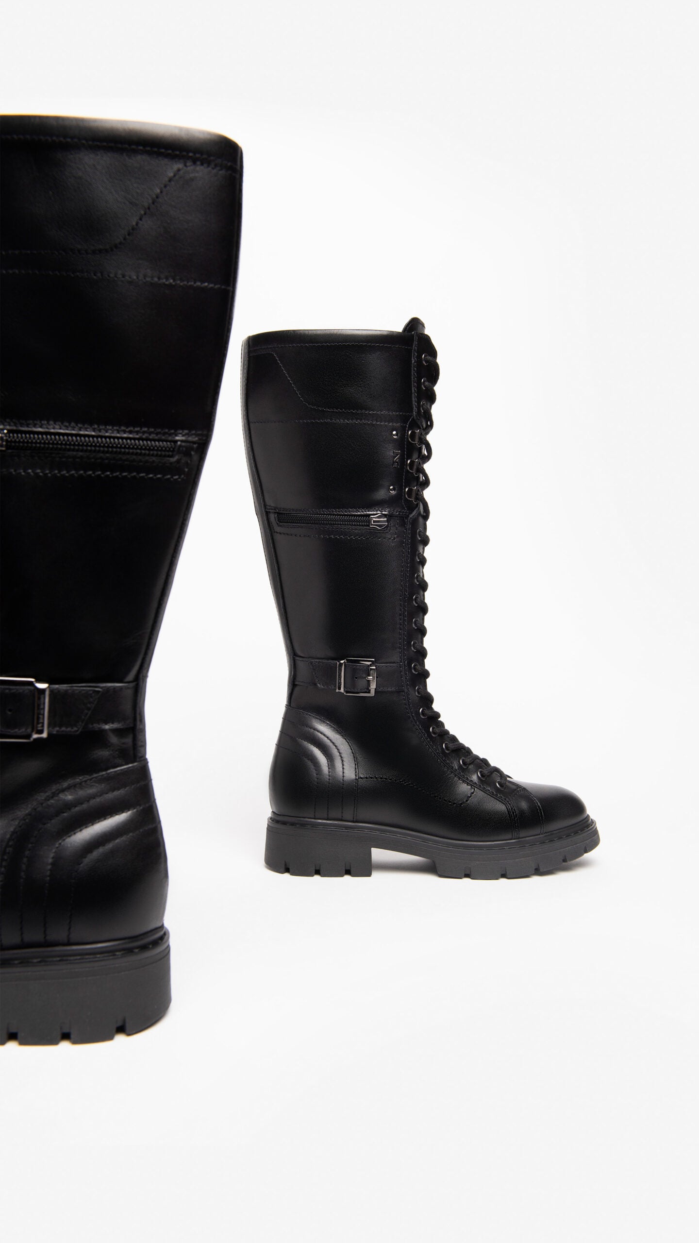 Nero Giardini I205916D Stivali donna in pelle nera