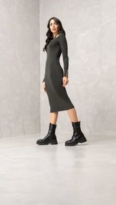Nero Giardini I206065D Anfibi donna in pelle nera