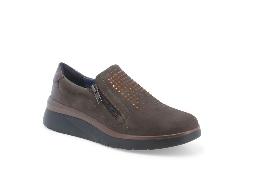 MELLUSO K55417B SNEAKERS DONNA IN PELLE MARRONE