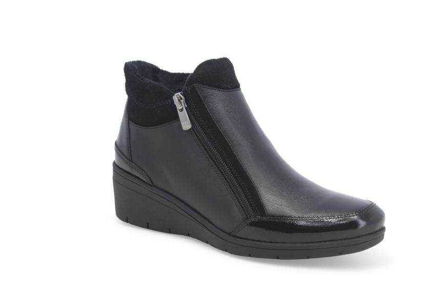 MELLUSO K91604B TRONCHETTO DONNA IN PELLE NERO