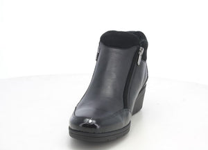 MELLUSO K91604B TRONCHETTO DONNA IN PELLE NERO